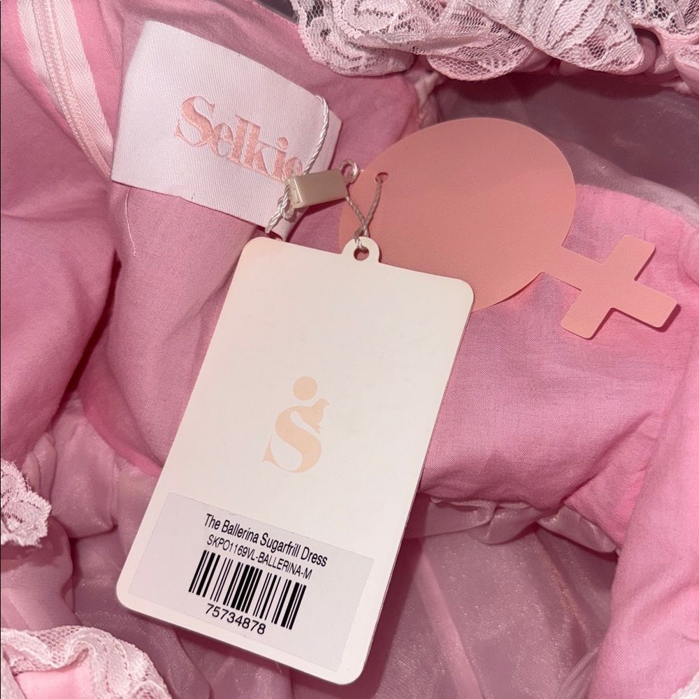 NWT Selkie THE BALLERINA SUGARFRILL DRESS Pink Medium - Picture 12 of 14